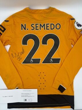 N. Semedo Player Issued and Signed Jersey from Wolves v Chelsea 2022/2023 Season